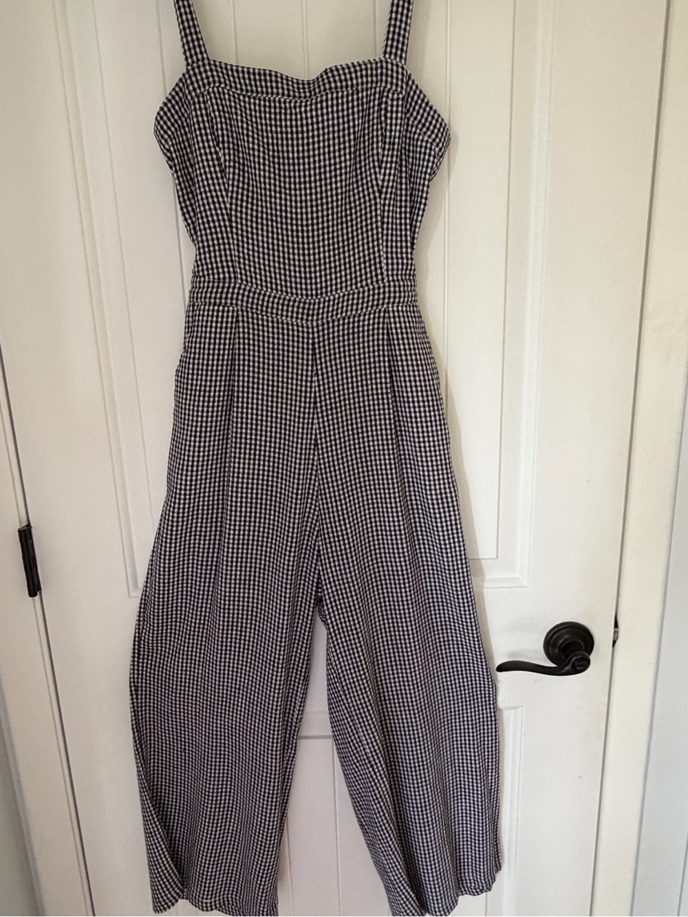 Hollister Black & White Gingham Wide-Leg Romper/ Jumpsuit XS